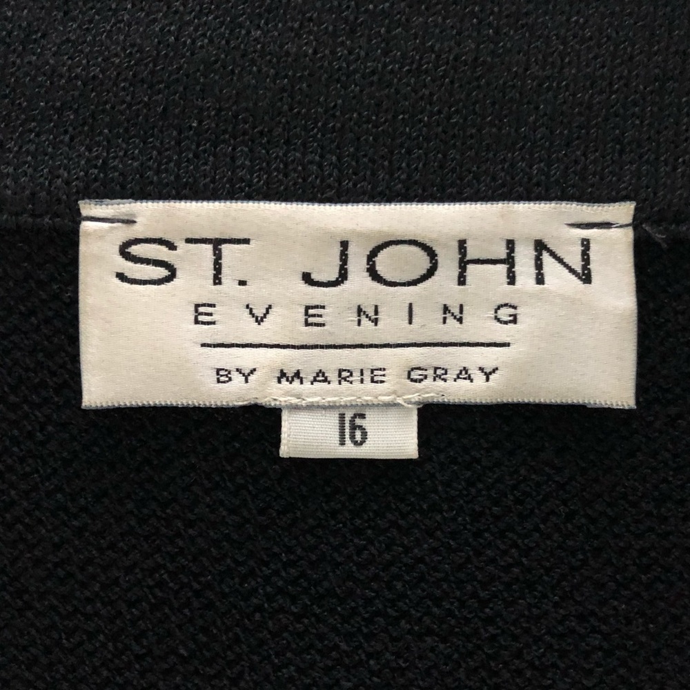 St John Evening by Marie Gray - Stunning and Timeless Black Knit Blazer - Picture 5 of 6